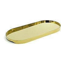 Decor gold pill shaped tray image